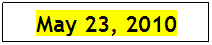 Text Box: May 31, 2009
